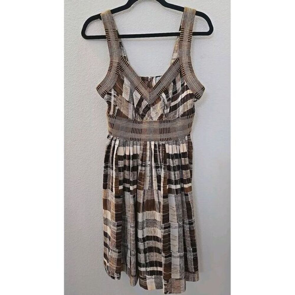 Plenty By Tracy Reese Dress Petite Silk Fit & Flare Mini Bohemian Preppy Plaid